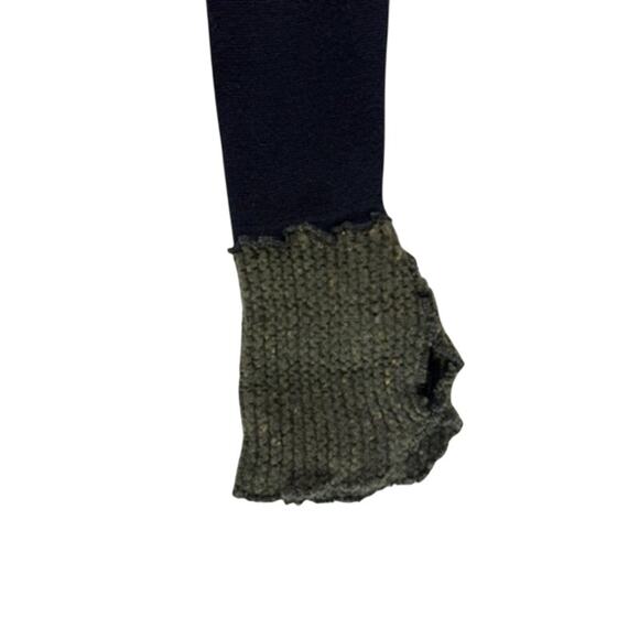 NO TAG- Wool Blend Mixed Materials Sweater Tulip Hem PLZ READ,FINAL SALE! Goth - Picture 12 of 14